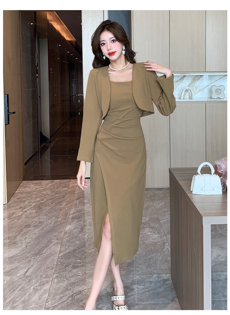 SET ĐẦM KÈM ÁO KHOÁC CAO CẤP D104